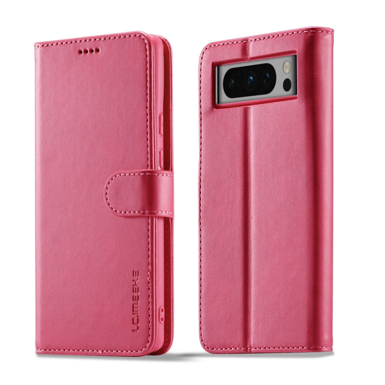 For Google Pixel 8 Pro LC.IMEEKE Calf Texture Horizontal Flip Leather Case(Red) by LC.IMEEKE
