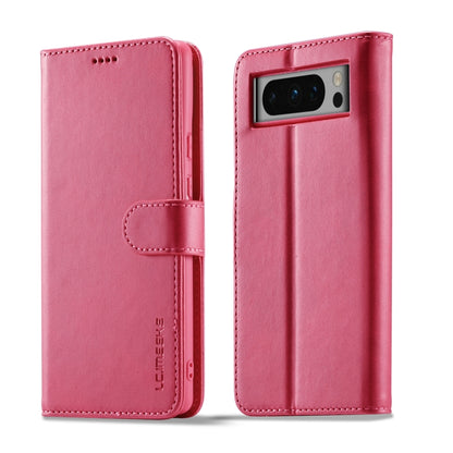 For Google Pixel 8 Pro LC.IMEEKE Calf Texture Horizontal Flip Leather Case(Red) by LC.IMEEKE