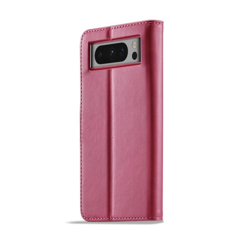 For Google Pixel 8 Pro LC.IMEEKE Calf Texture Horizontal Flip Leather Case(Red) by LC.IMEEKE