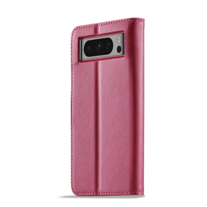For Google Pixel 8 Pro LC.IMEEKE Calf Texture Horizontal Flip Leather Case(Red) by LC.IMEEKE