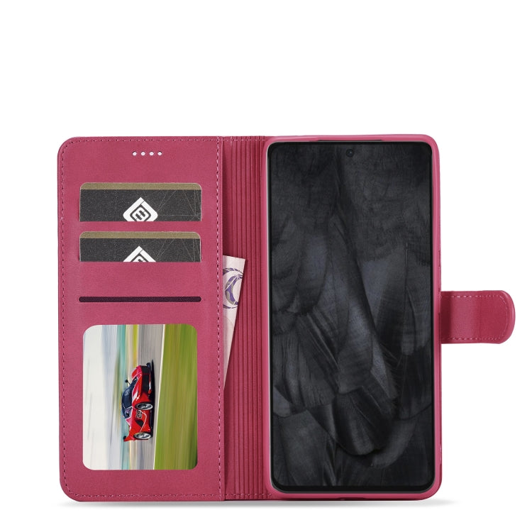 For Google Pixel 8 Pro LC.IMEEKE Calf Texture Horizontal Flip Leather Case(Red) by LC.IMEEKE