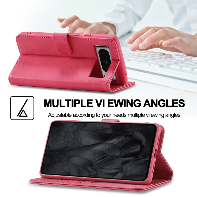 For Google Pixel 8 Pro LC.IMEEKE Calf Texture Horizontal Flip Leather Case(Red) by LC.IMEEKE