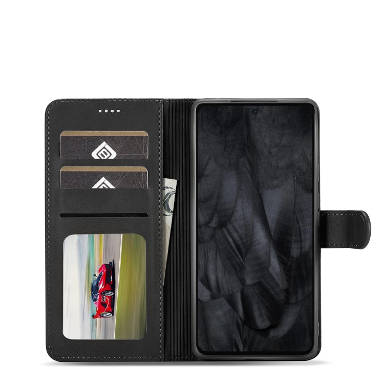 For Google Pixel 8 Pro LC.IMEEKE Calf Texture Horizontal Flip Leather Case(Black) by LC.IMEEKE