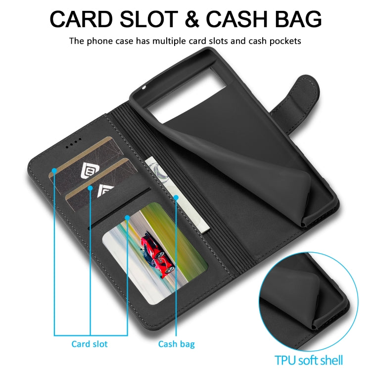 For Google Pixel 8 Pro LC.IMEEKE Calf Texture Horizontal Flip Leather Case(Black) by LC.IMEEKE