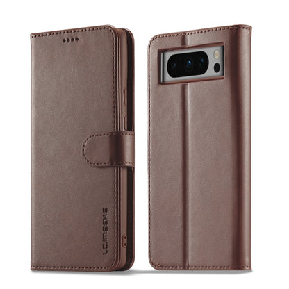 For Google Pixel 8 Pro LC.IMEEKE Calf Texture Horizontal Flip Leather Case(Brown) by LC.IMEEKE