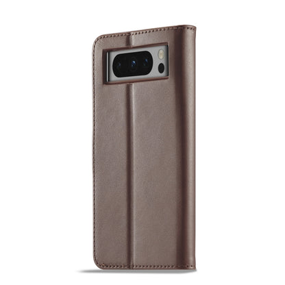For Google Pixel 8 Pro LC.IMEEKE Calf Texture Horizontal Flip Leather Case(Brown) by LC.IMEEKE