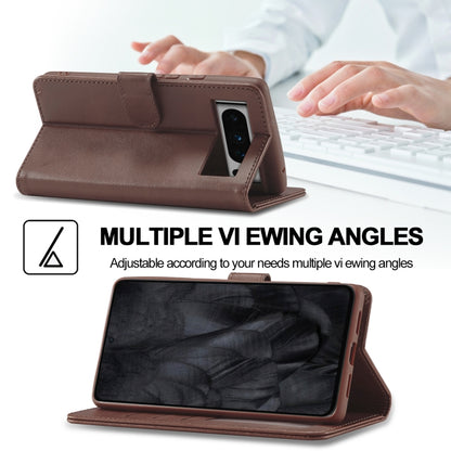 For Google Pixel 8 Pro LC.IMEEKE Calf Texture Horizontal Flip Leather Case(Brown) by LC.IMEEKE