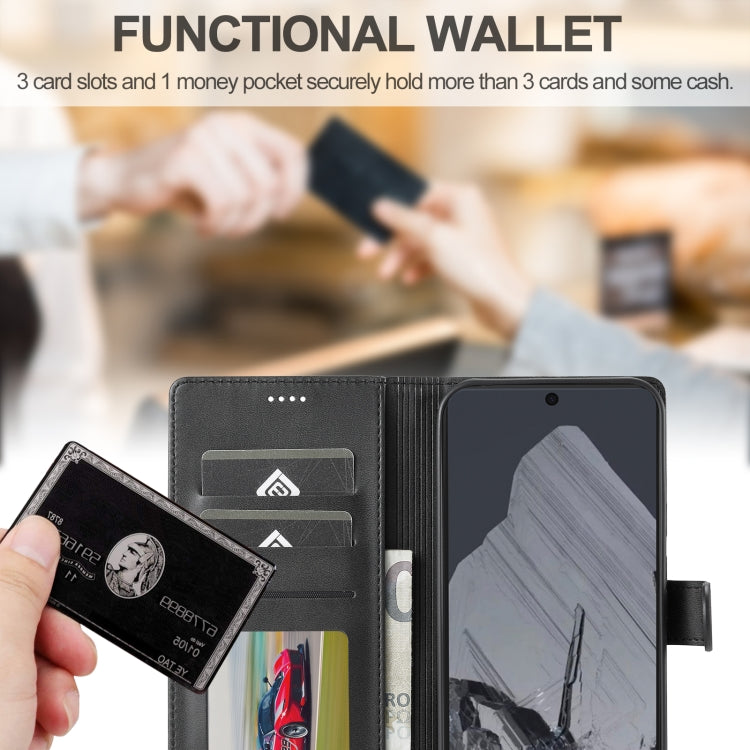 For Google Pixel 9 Pro XL LC.IMEEKE Calf Texture Flip Leather Phone Case(Black) by LC.IMEEKE