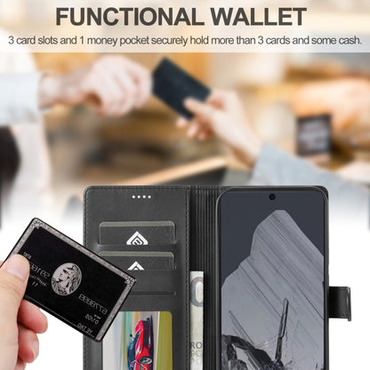 For Google Pixel 9 Pro XL LC.IMEEKE Calf Texture Flip Leather Phone Case(Black) by LC.IMEEKE