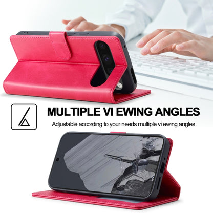 For Google Pixel 9 / 9 Pro LC.IMEEKE Calf Texture Flip Leather Phone Case(Red) by LC.IMEEKE