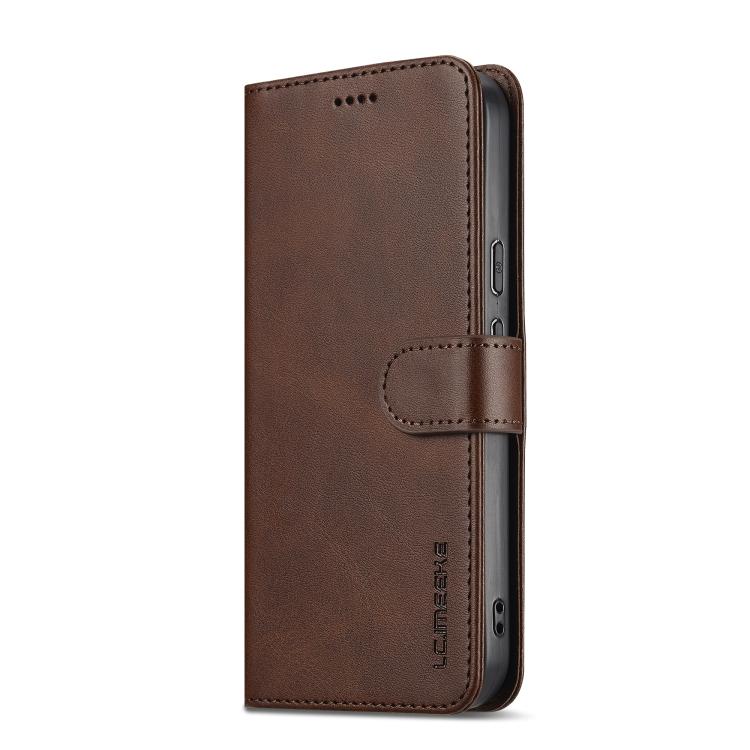 For Google Pixel 9a LC.IMEEKE Calf Texture Flip Leather Phone Case(Brown) by LC.IMEEKE