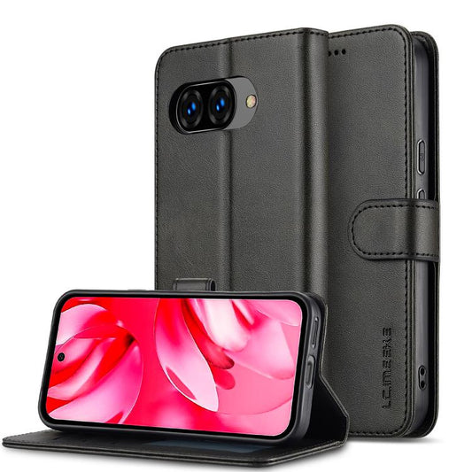For Google Pixel 9a LC.IMEEKE Calf Texture Flip Leather Phone Case(Black) by LC.IMEEKE