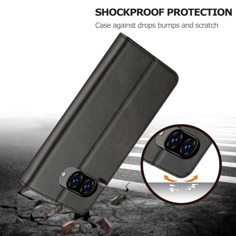 For Google Pixel 9a LC.IMEEKE Calf Texture Flip Leather Phone Case(Black) by LC.IMEEKE