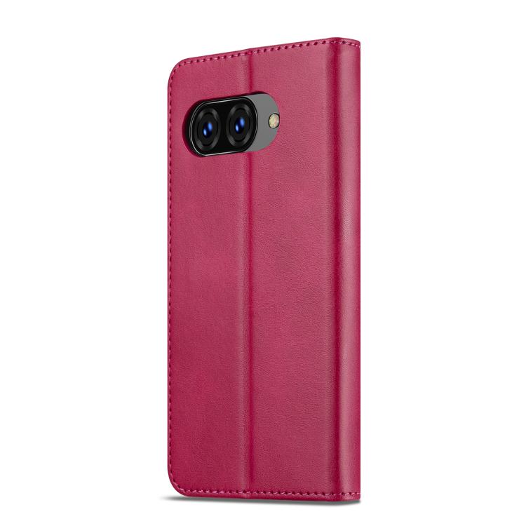 For Google Pixel 9a LC.IMEEKE Calf Texture Flip Leather Phone Case(Red) by LC.IMEEKE