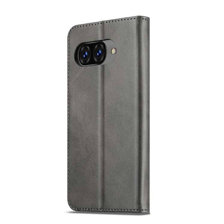 For Google Pixel 9a LC.IMEEKE Calf Texture Flip Leather Phone Case(Grey) by LC.IMEEKE