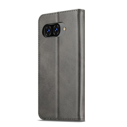For Google Pixel 9a LC.IMEEKE Calf Texture Flip Leather Phone Case(Grey) by LC.IMEEKE