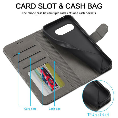 For Google Pixel 9a LC.IMEEKE Calf Texture Flip Leather Phone Case(Grey) by LC.IMEEKE