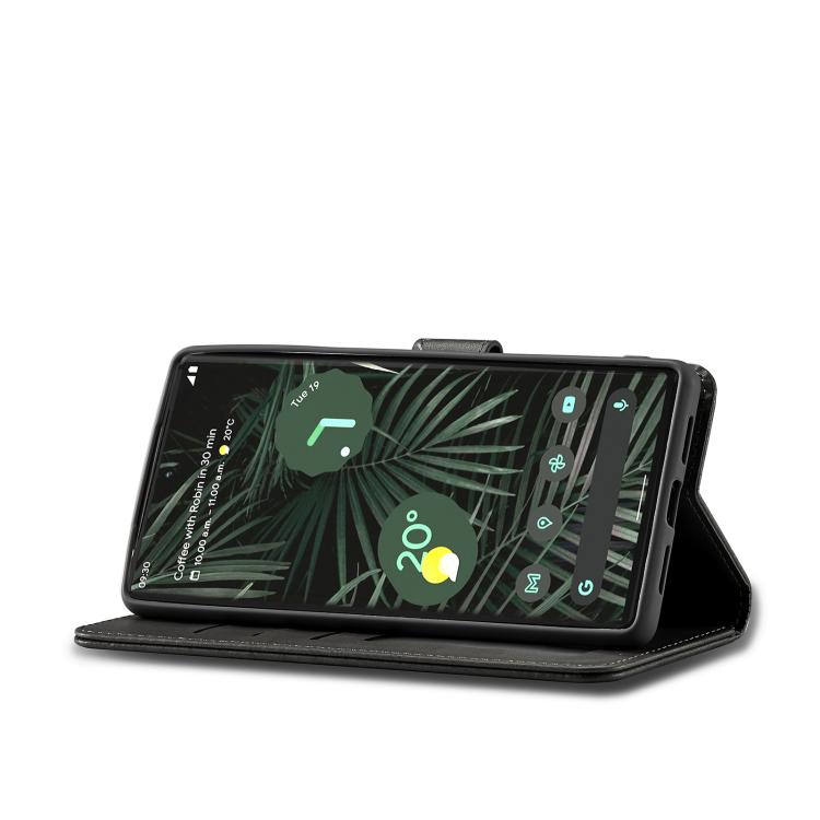 For Google Pixel 6a LC.IMEEKE Calf Texture Flip Leather Phone Case(Black) by LC.IMEEKE