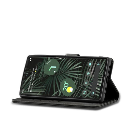 For Google Pixel 6a LC.IMEEKE Calf Texture Flip Leather Phone Case(Black) by LC.IMEEKE