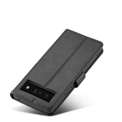 For Google Pixel 6a LC.IMEEKE Calf Texture Flip Leather Phone Case(Black) by LC.IMEEKE