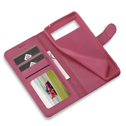 For Google Pixel 6a LC.IMEEKE Calf Texture Flip Leather Phone Case(Red) by LC.IMEEKE