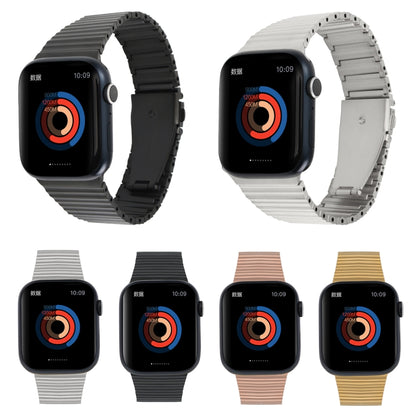 Ocean Metal Replacement Watch Band For Apple Watch 7 45mm(Gold) by bashfashion