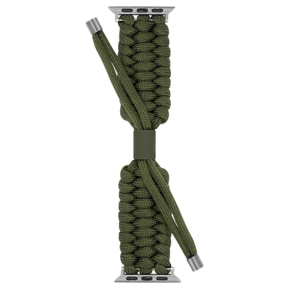 Stretch Plain Silicone Bean Watch Band For Apple Watch 8 41mm(Army Green) by bashfashion