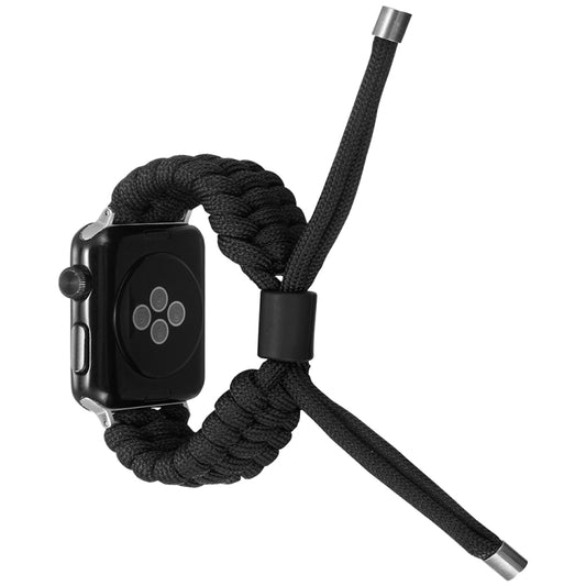 Stretch Plain Silicone Bean Watch Band For Apple Watch 8 45mm(Black) by bashfashion