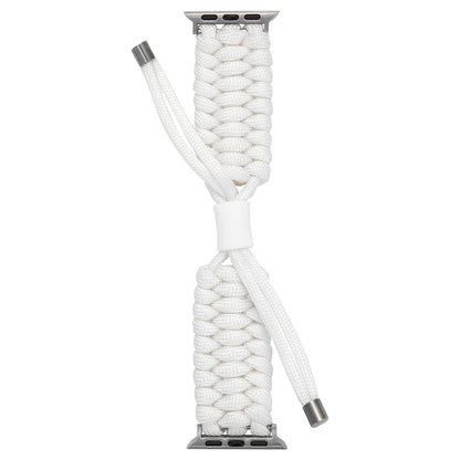 Stretch Plain Silicone Bean Watch Band For Apple Watch SE 2022 44mm(White) by bashfashion