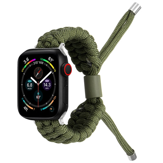 Stretch Plain Silicone Bean Watch Band For Apple Watch SE 2022 44mm(Army Green) by bashfashion