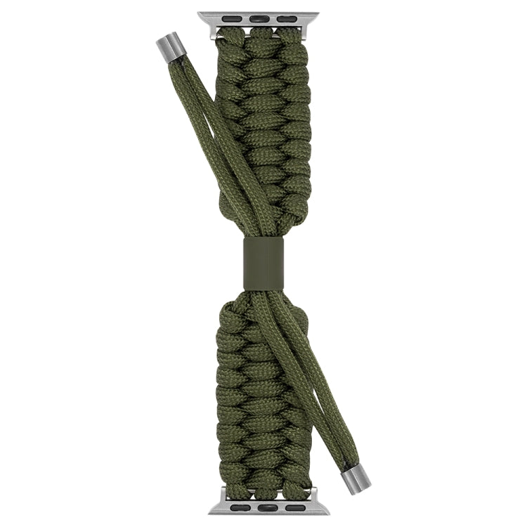 Stretch Plain Silicone Bean Watch Band For Apple Watch SE 44mm(Army Green) by bashfashion