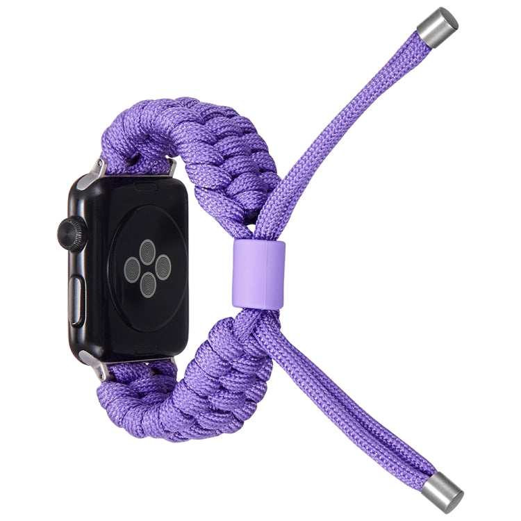 Stretch Plain Silicone Bean Watch Band For Apple Watch SE 44mm(Light Purple) by bashfashion