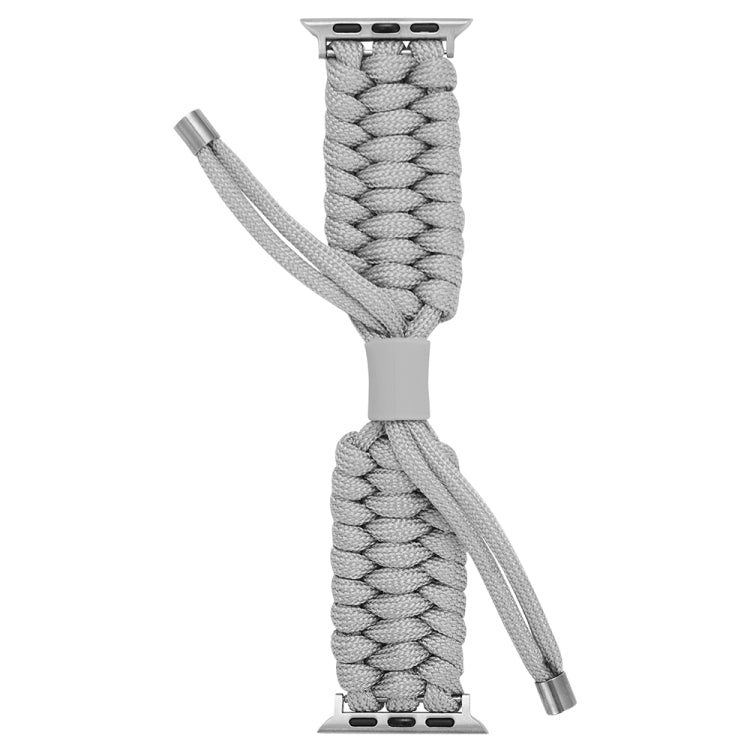 Stretch Plain Silicone Bean Watch Band For Apple Watch 6 40mm(Grey White) by bashfashion