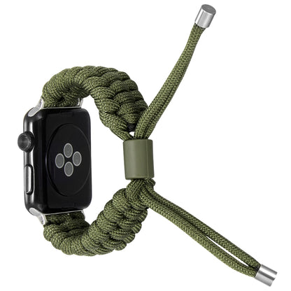 Stretch Plain Silicone Bean Watch Band For Apple Watch 6 44mm(Army Green) by bashfashion