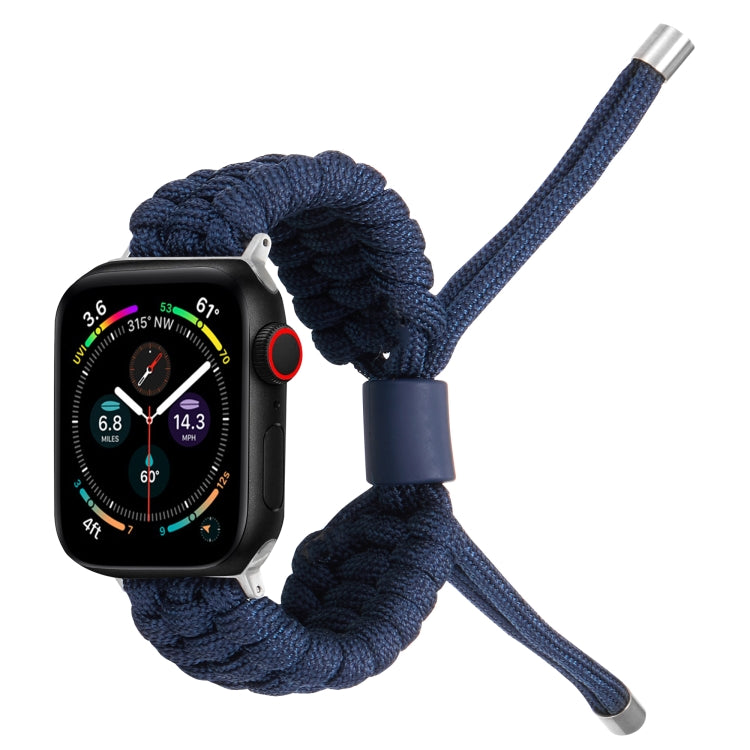 Stretch Plain Silicone Bean Watch Band For Apple Watch 5 40mm(Navy Blue) by bashfashion