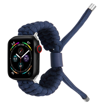 Stretch Plain Silicone Bean Watch Band For Apple Watch 4 44mm(Navy Blue) by bashfashion