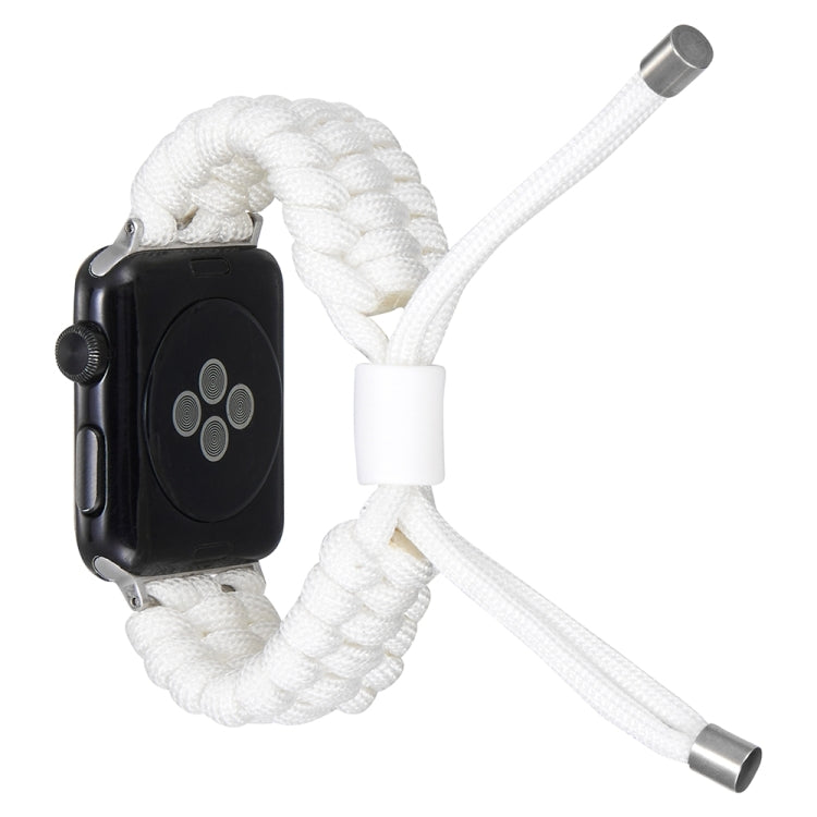 Stretch Plain Silicone Bean Watch Band For Apple Watch SE 2023 44mm(White) by bashfashion