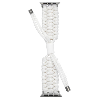 Stretch Plain Silicone Bean Watch Band For Apple Watch SE 2023 44mm(White) by bashfashion