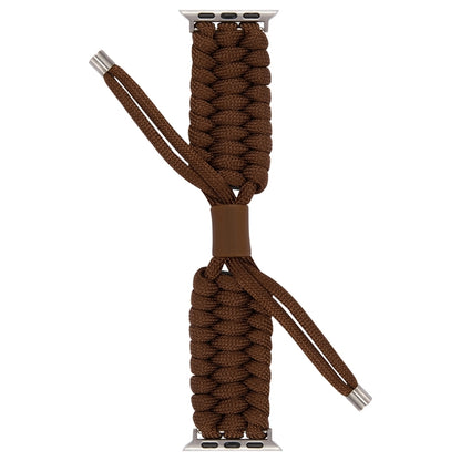 Stretch Plain Silicone Bean Watch Band For Apple Watch 9 41mm(Coffee Brown) by bashfashion