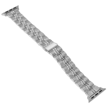 3-Beads Stripe Metal Watch Band For Apple Watch Ultra 49mm(Silver) by bashfashion