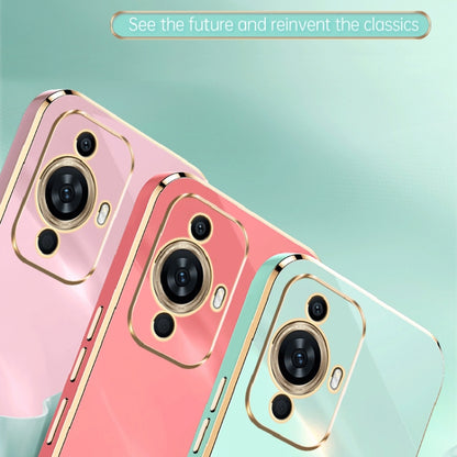 For Huawei nova 11 Pro XINLI Straight Edge 6D Electroplate TPU Phone Case(Pink) by XINLI