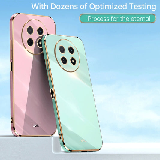 For Huawei Enjoy 60X XINLI Straight Edge 6D Electroplate TPU Phone Case(Pink) by XINLI