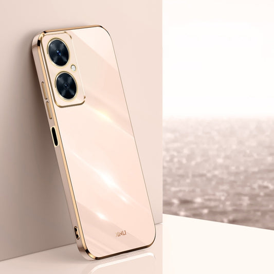 For Huawei Maimang 20 XINLI Straight Edge 6D Electroplate TPU Phone Case(Pink) by XINLI