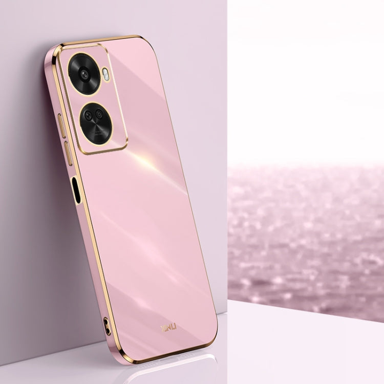 For Huawei Nova 11 SE XINLI Straight Edge 6D Electroplate TPU Phone Case(Cherry Purple) by XINLI