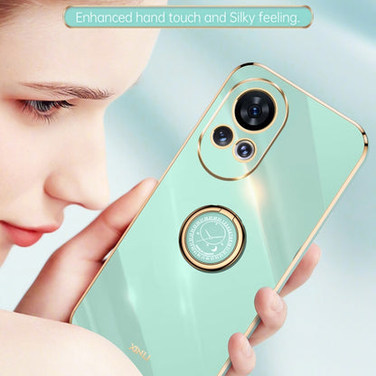 For Huawei nova 12 XINLI Straight Edge 6D Electroplate TPU Phone Case with Ring Holder(Celestial Blue) by XINLI