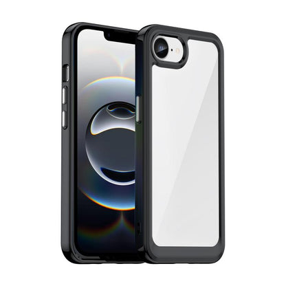 For iPhone 16e Colorful Series Acrylic + TPU Phone Case(Black) by bashfashion