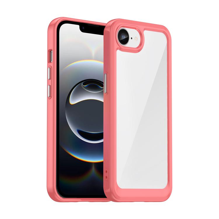 For iPhone 16e Colorful Series Acrylic + TPU Phone Case(Red) by bashfashion
