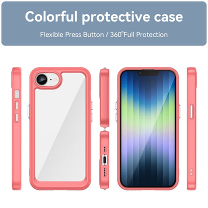For iPhone 16e Colorful Series Acrylic + TPU Phone Case(Red) by bashfashion
