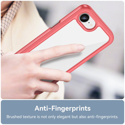 For iPhone 16e Colorful Series Acrylic + TPU Phone Case(Red) by bashfashion