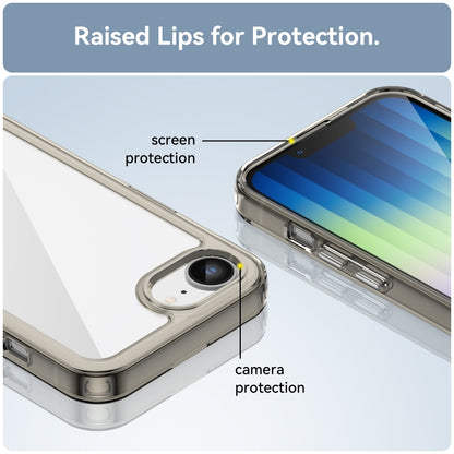 For iPhone 16e Colorful Series Acrylic + TPU Phone Case(Transparent Grey) by bashfashion